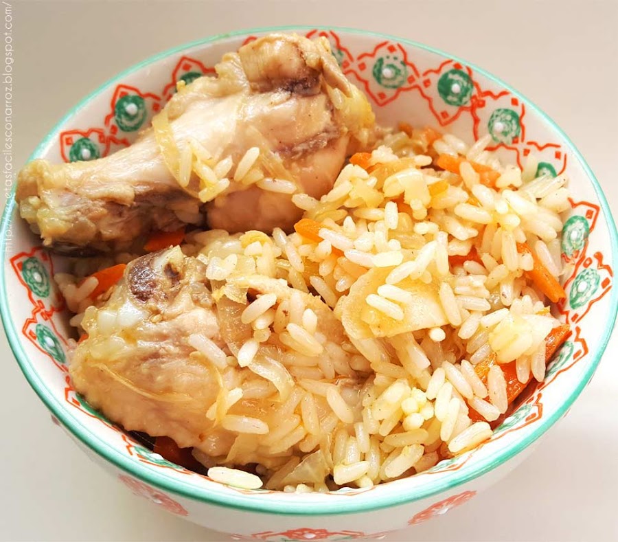 arroz con pollo y verduras