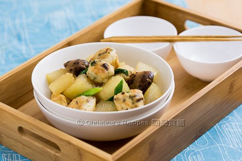釀豆腐泡炆冬瓜 Braised Winter Melon with Stuffed Tofu Puffs02 釀豆腐泡炆冬瓜 Braised Winter Melon with Stuffed Tofu Puffs02