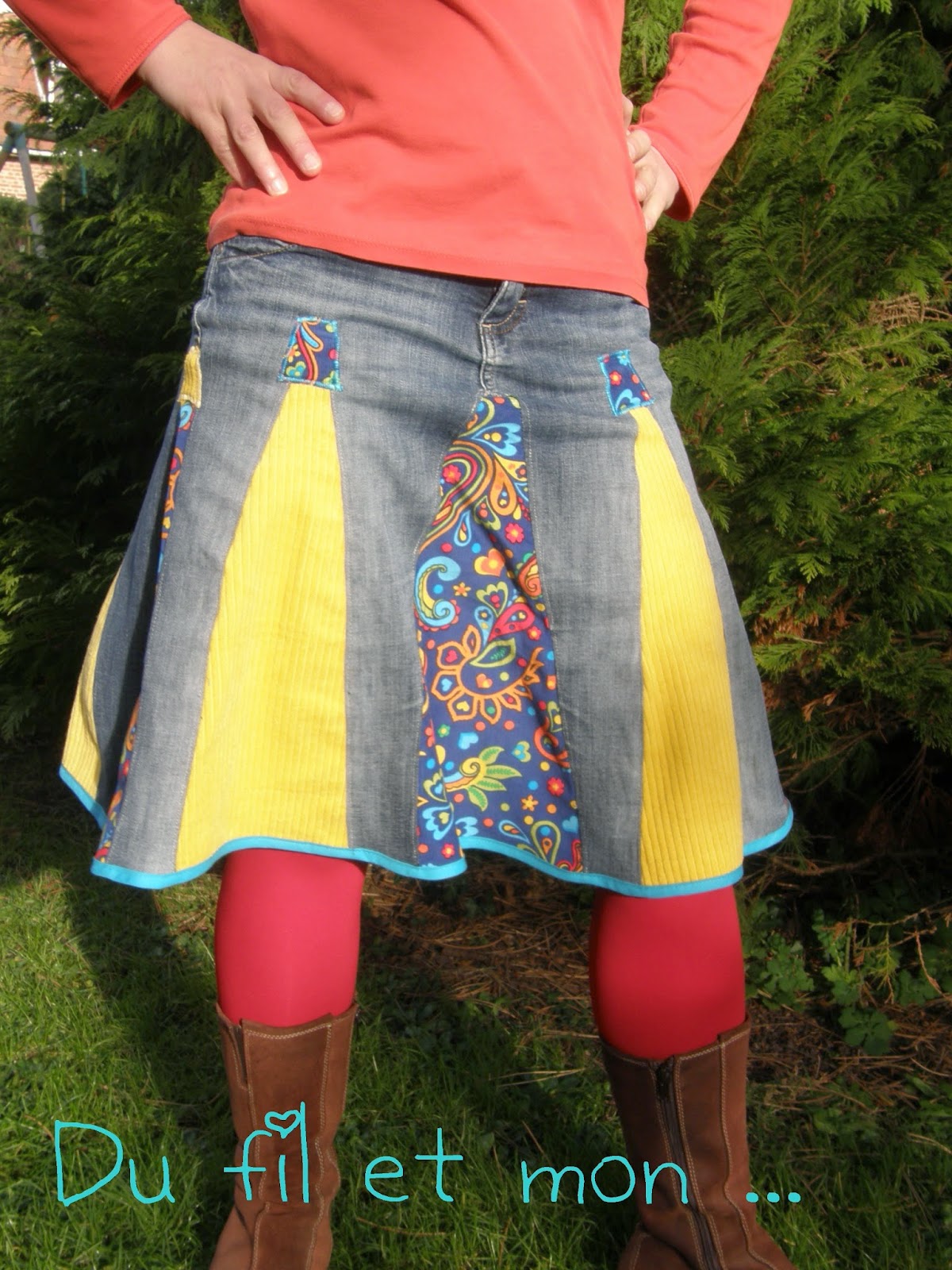 Du fil et mon: Transformer un vieux jeans en jupe