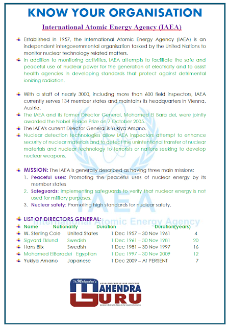 Know Your Organisation : IAEA