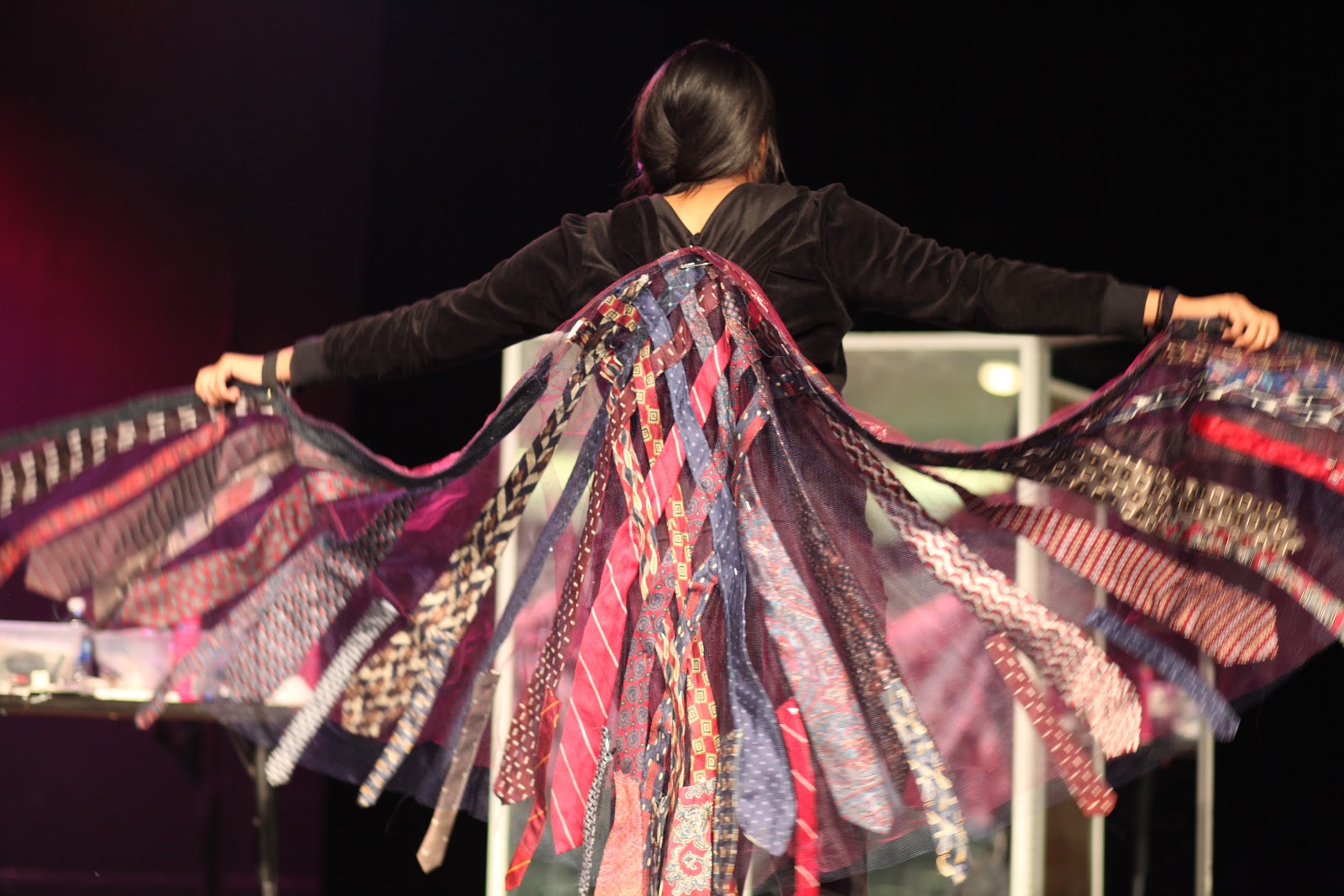 Wearable Art & Costume Design HECATE silk necktie wings