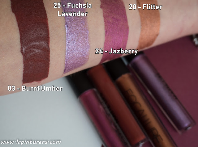 Labiales y pigmentos Focallure: Info, swatches y looks 14 swatches labiales