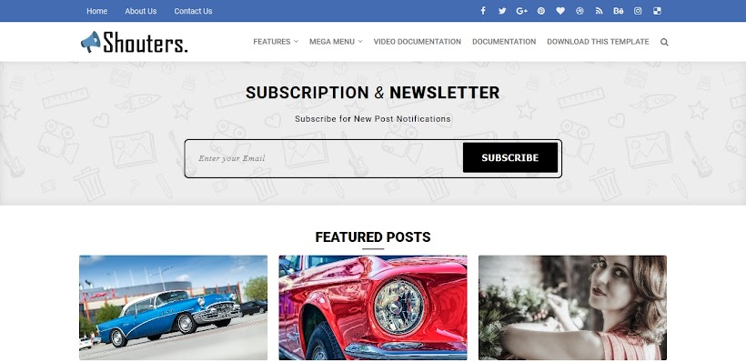 Shouters Free Blogger Template