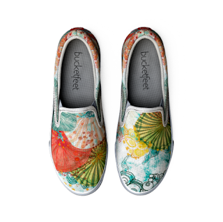 Life at sea Bucketfeet Canvas slip on shoes