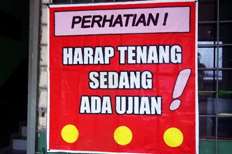 harap tenang ada ujian hidup