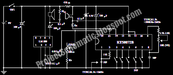 Free Project Circuit Schematic: Voice Changer Circuit Using RTS0072B