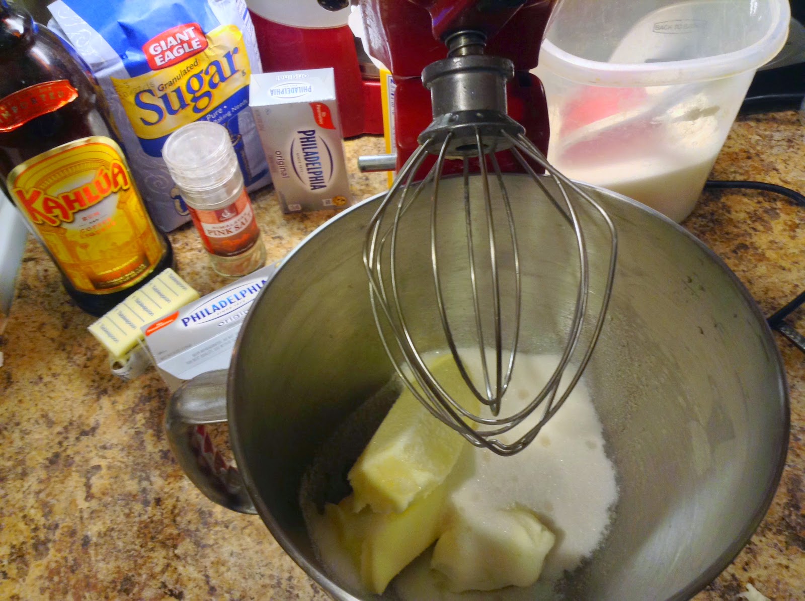 Ingredients for Kahlua and Cream Cheese Sugar Cookie Recipe