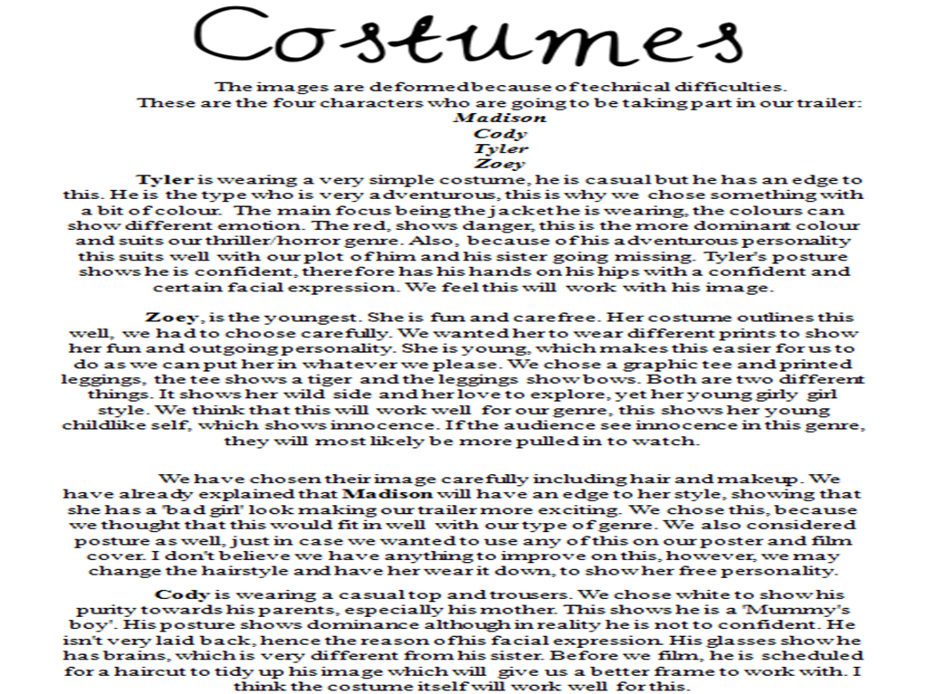 Media Studies Costumes Ideas