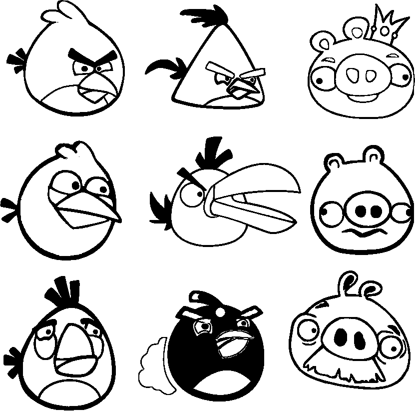 Angry Birds Free Printable Coloring Pages