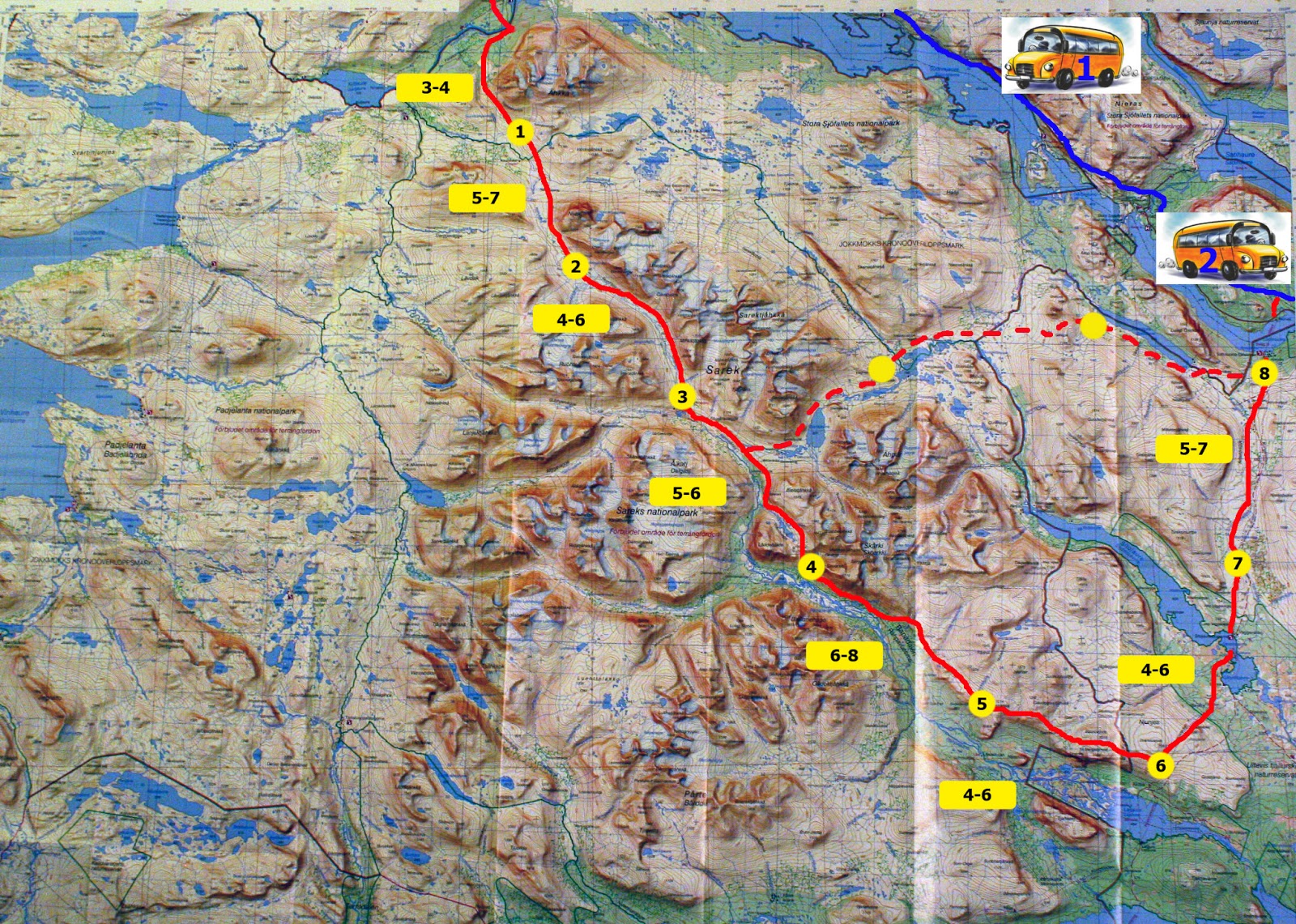 Kopffreiheit: Sarek-Tour 2013: Einleitung und Eckdaten Kopffreiheit: Sarek-Tour 2013: Einleitung und Eckdaten