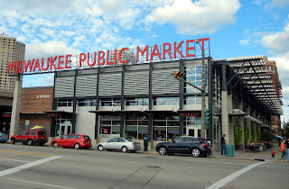 Milwaukee Public Market in Walking in downtown Milwaukee, Wisconsin