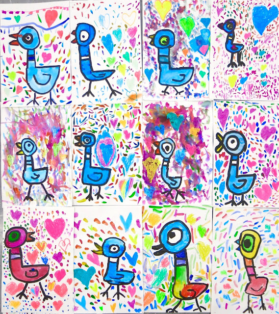 In the Art Room Kindergarten Mo Willems Pigeons! Cassie Stephens