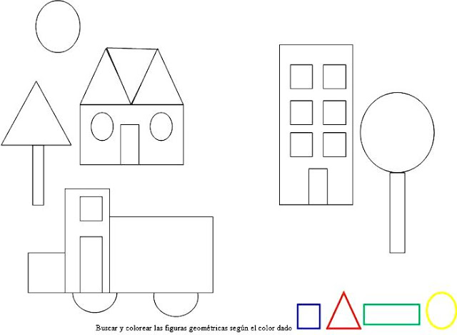 Figuras Geométricas -Dibujos para colorear - Ciclo Escolar
