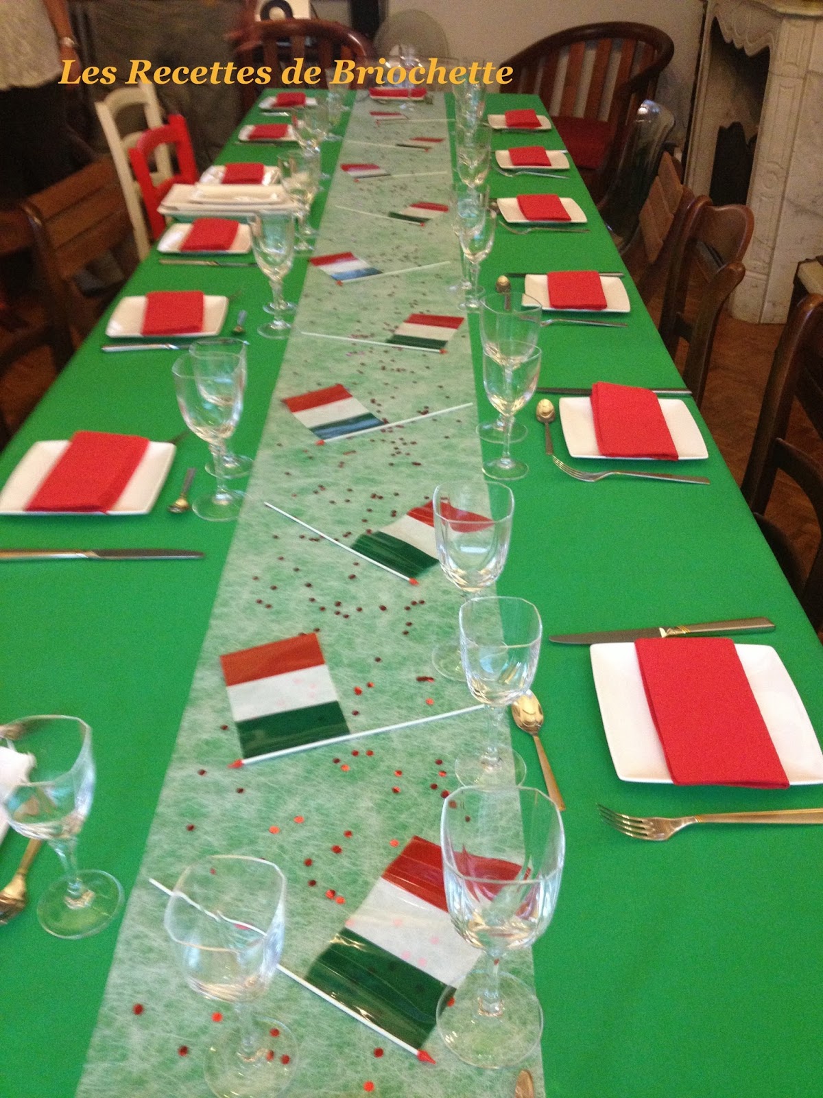 Les Recettes de Briochette Menu italien pour l