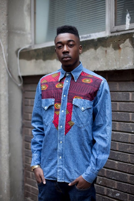 camisa jeans estampada