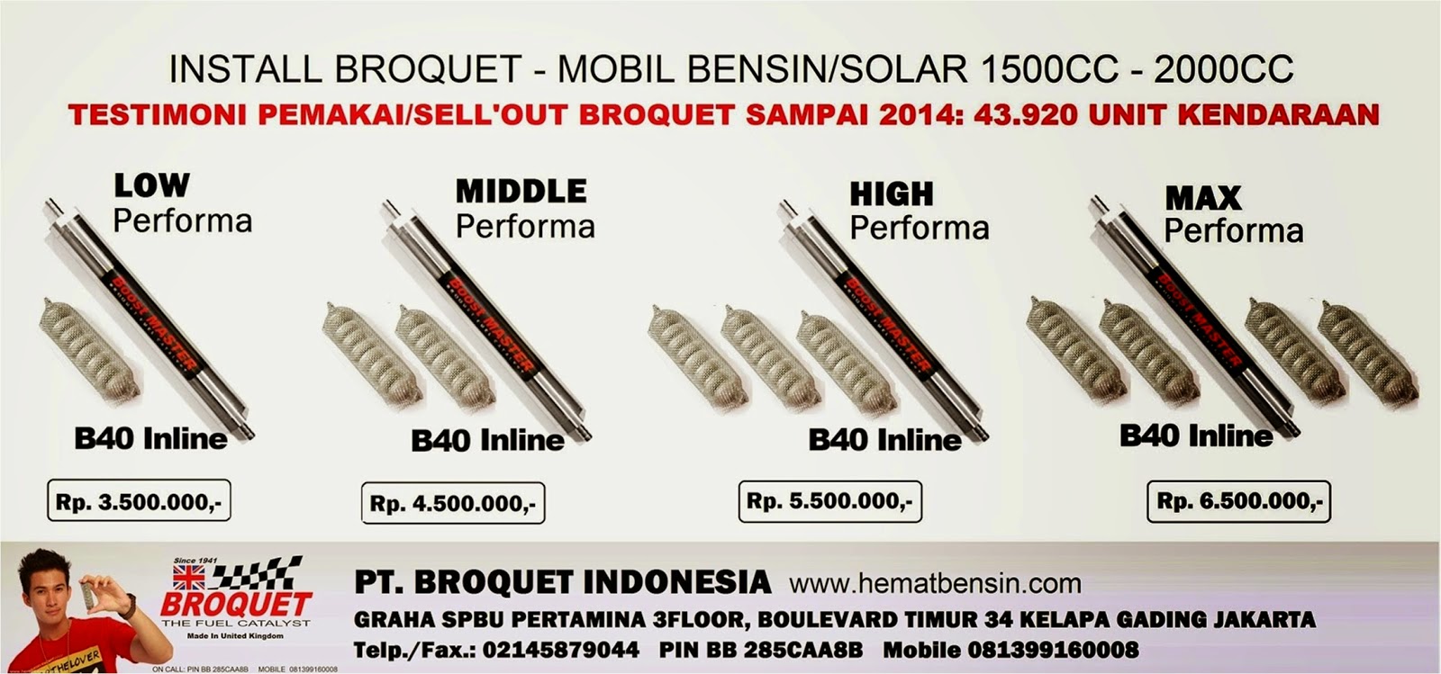 Harga Broquet Fuel Catalyst