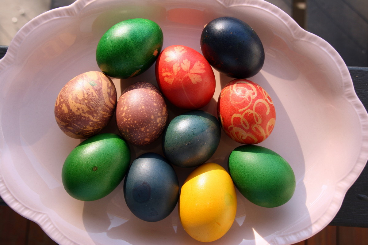 Maika Made Easter eggs (real ones, from a chicken)
