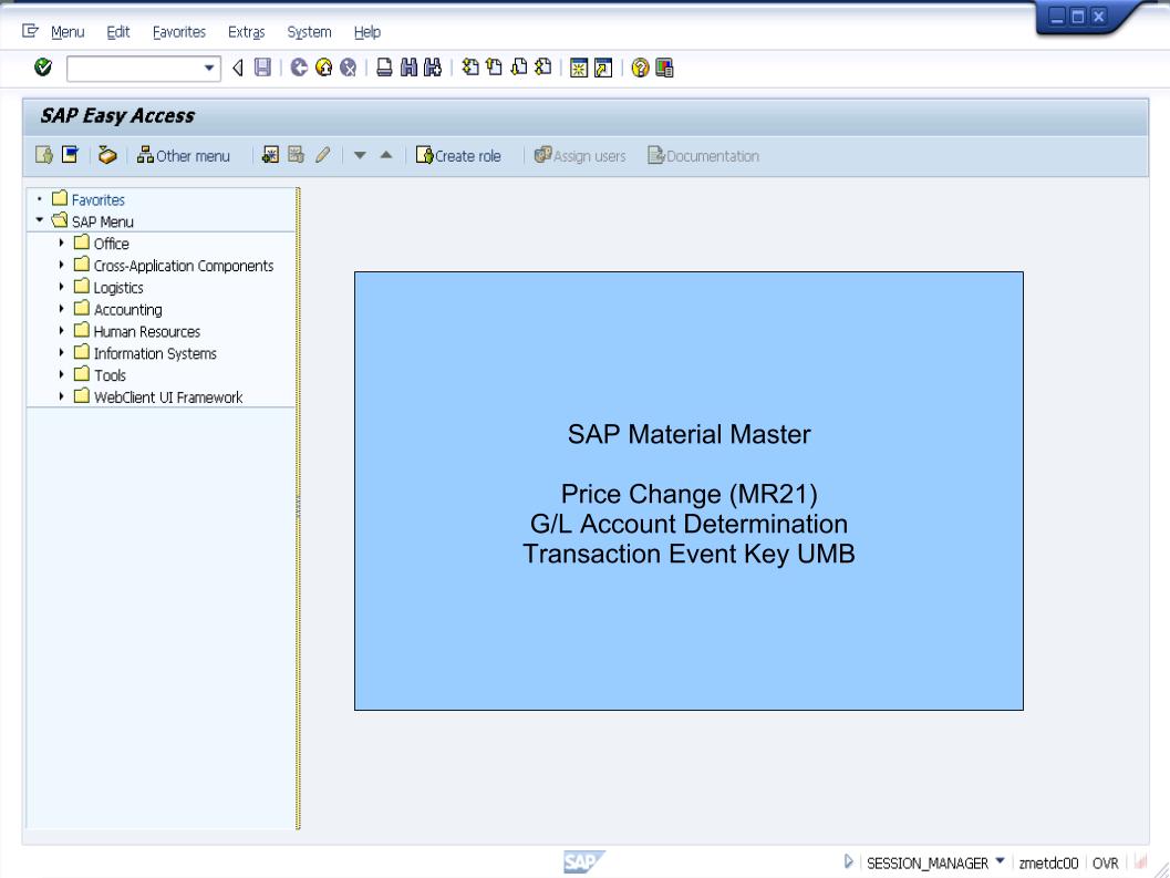 青蛙SAP分享 Froggy's SAP sharing Material Master MR21 Change Price Steps