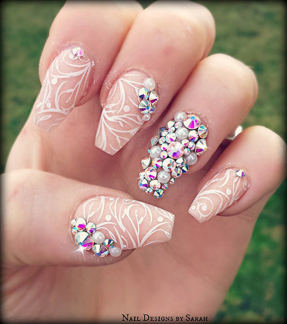 Diamond Nails Glamorous Nails With Diamonds Gallery
