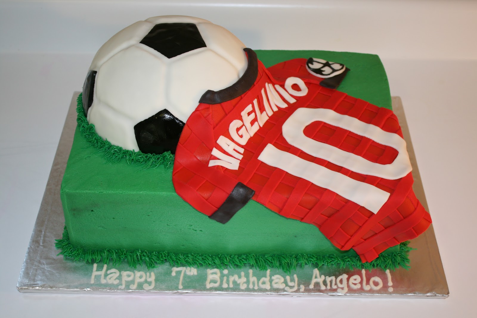 Blessed Hands Cake Design Soccer Jersey Cake