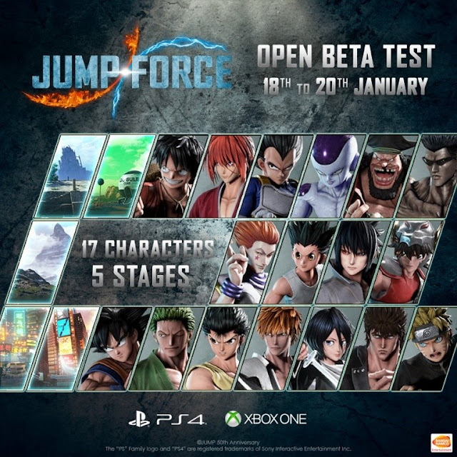 الإعلان رسميا عن مرحلة البيتا للعبة Jump Force ، إليكم المواعيد و محتواها الكامل 