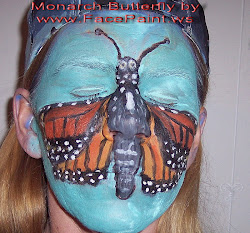 butterfly face painting monarch simple fairy
