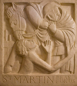 St. Martin of Tours and the beggar, by Eric Gill