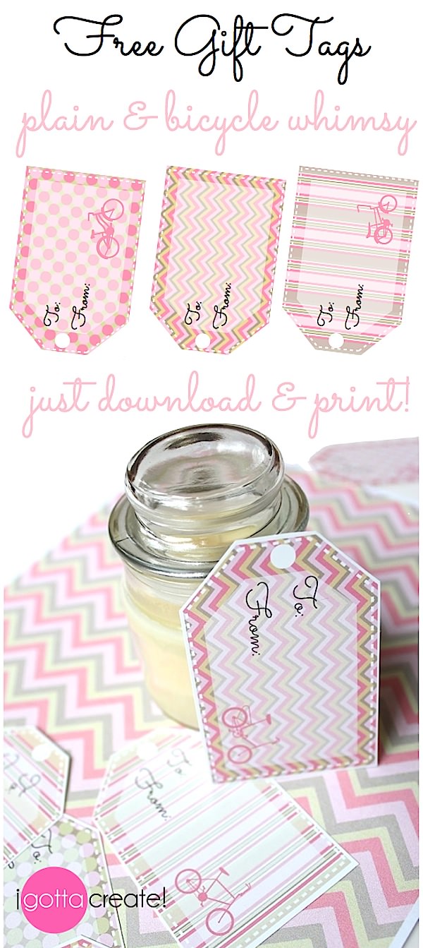 I Gotta Create!: Free Printable Gift Tags ~ Soft and Pink