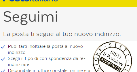 modulo seguimi poste italiane