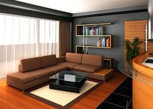 Living Room With Book Shelves