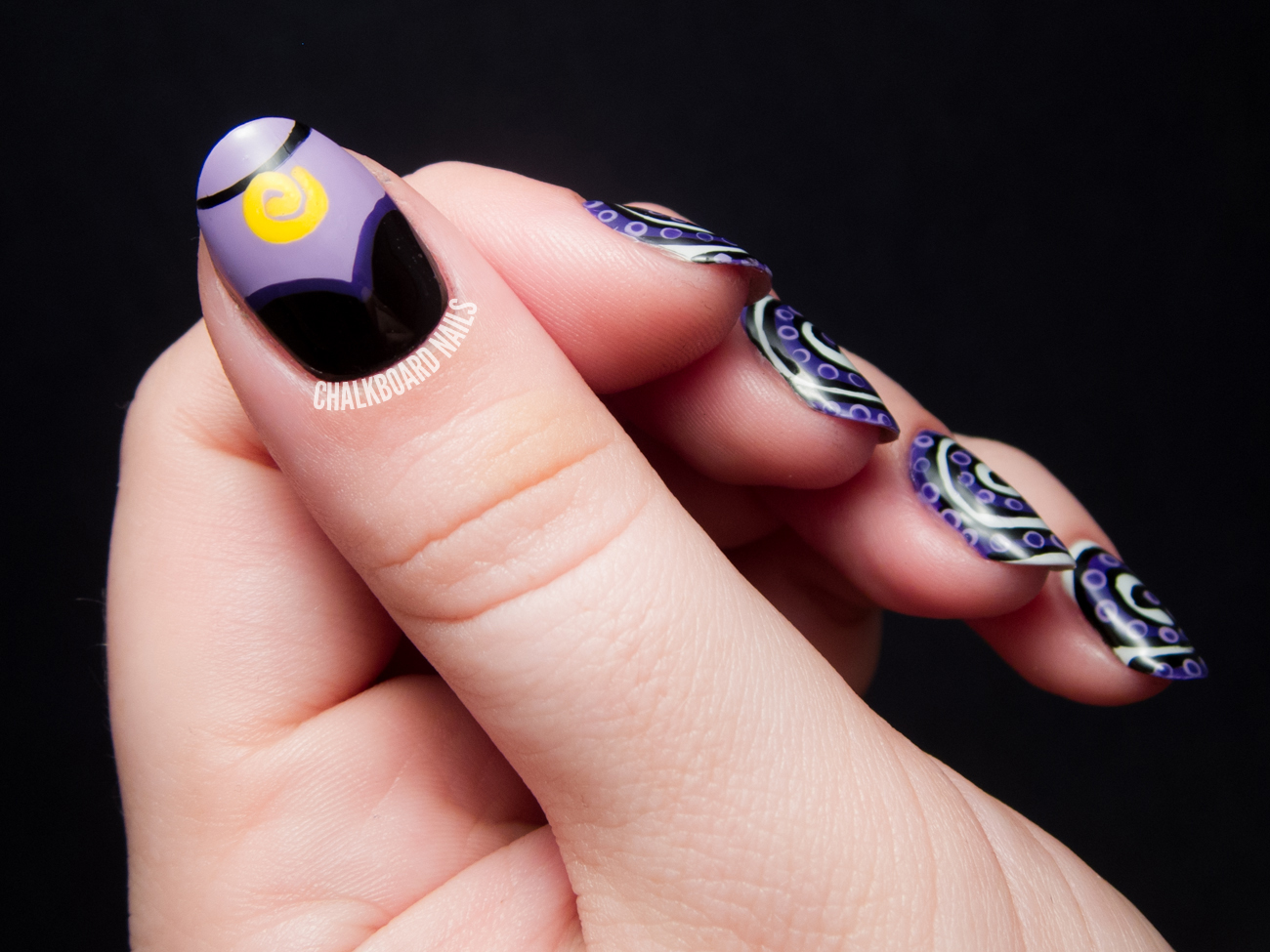 4. "Ursula Nail Art Tutorial Inspired by Disney's The Little Mermaid" - wide 5