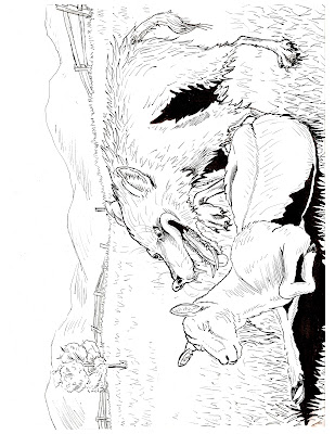 Jake LaGory- illustrator: Cryptozoology Coloring Book- Pages 1-6