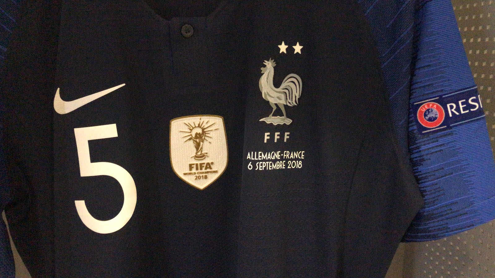 Original Player Issue FIFA World Cup Winners 2018 France Patch Sporting ID  Gold – Kitroom Football