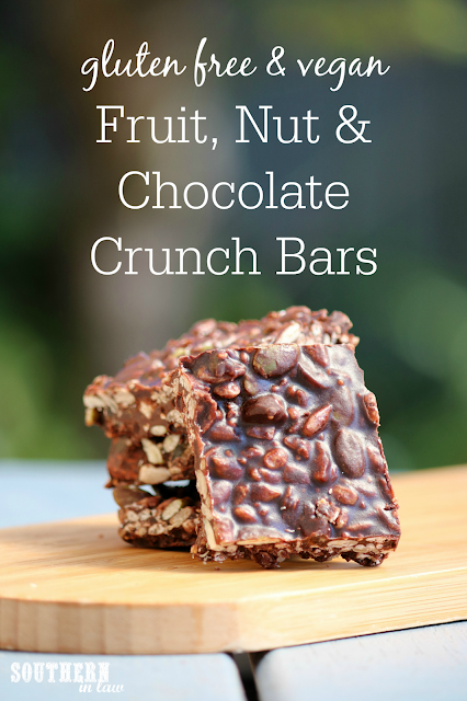 Healthy Fruit Nut and Chocolate Crunch Bars Recipe – no bake, gluten free, vegan, egg free, dairy free, sugar free, clean eating recipe 