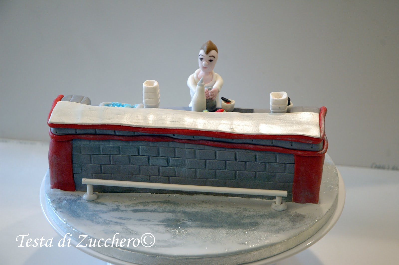 Testa di zucchero Bartender cake.