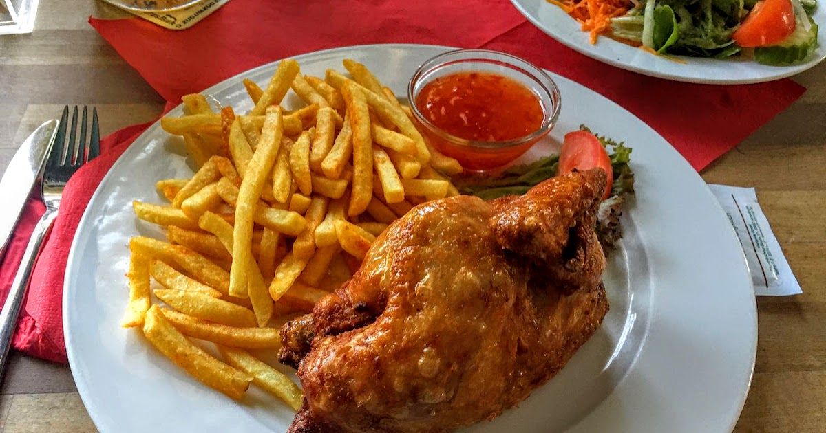 Das Auge isst mit!: 5. Juni 2016: Halbes Hähnchen mit Pommes ...