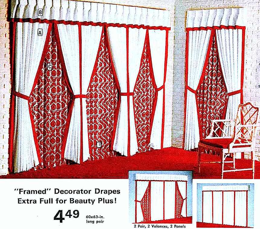 1972 drapes 1972 drapes in red and white, catalog photo