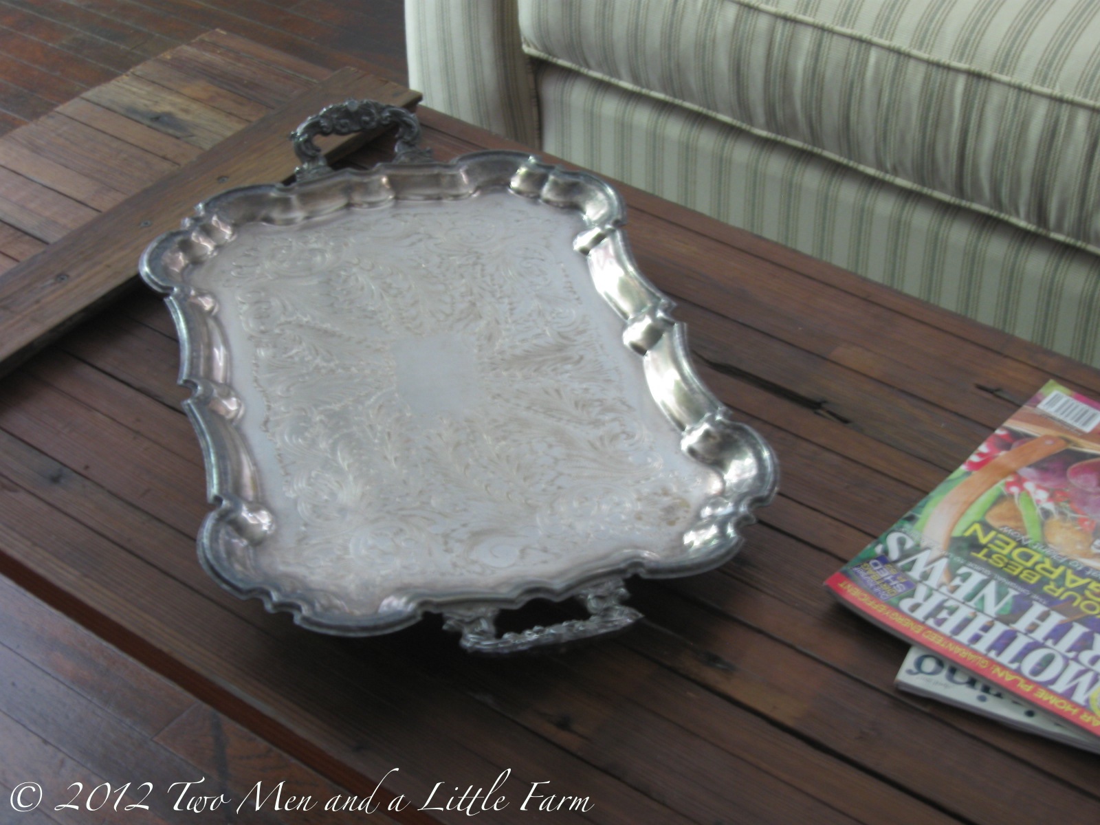 HOw To THRIFT STORE SILVER TRAY HAS A HOME
