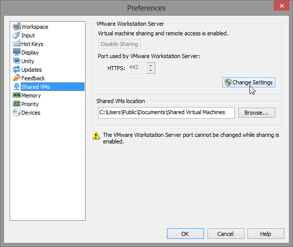 Disable shared. Disable shared