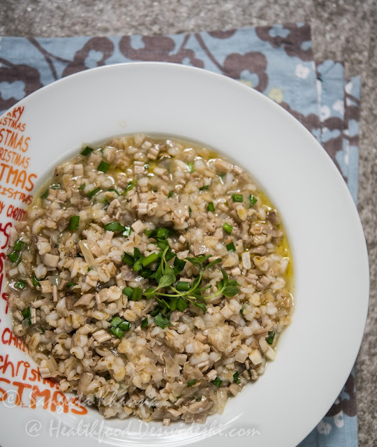 pearl barley risotto with wild mushrooms