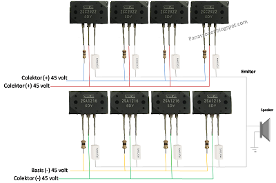 Menambah TR final power amplifier (pararel) Menambah TR final power amplifier (pararel)