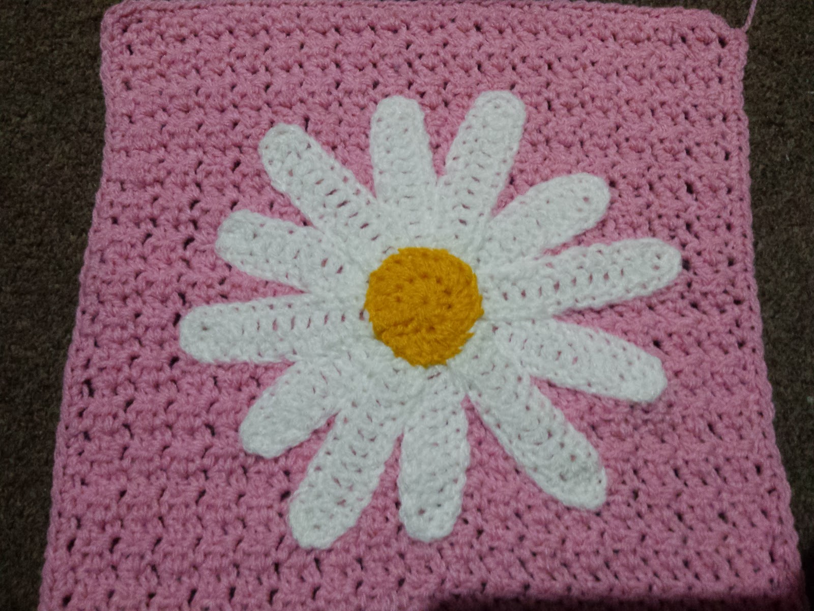 Blooming Lovely WIP Crochet Princess & Daisy Baby Blanket