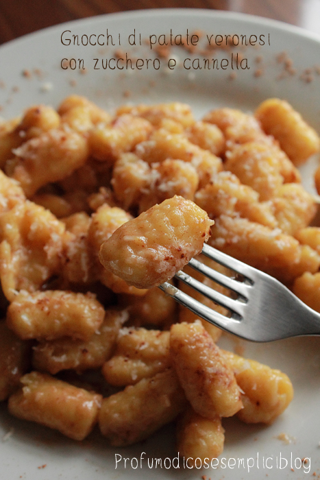 gnocchi di patate con zucchero e cannella, antica ricetta