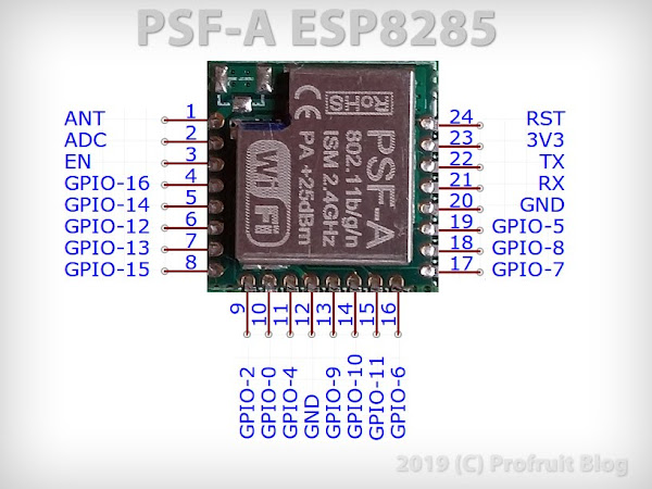 Схема на интерфейса на PSF-A - ESP8285