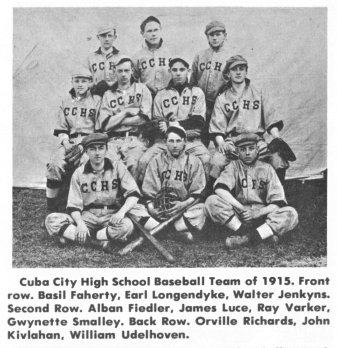 High School Baseball Team, 1915