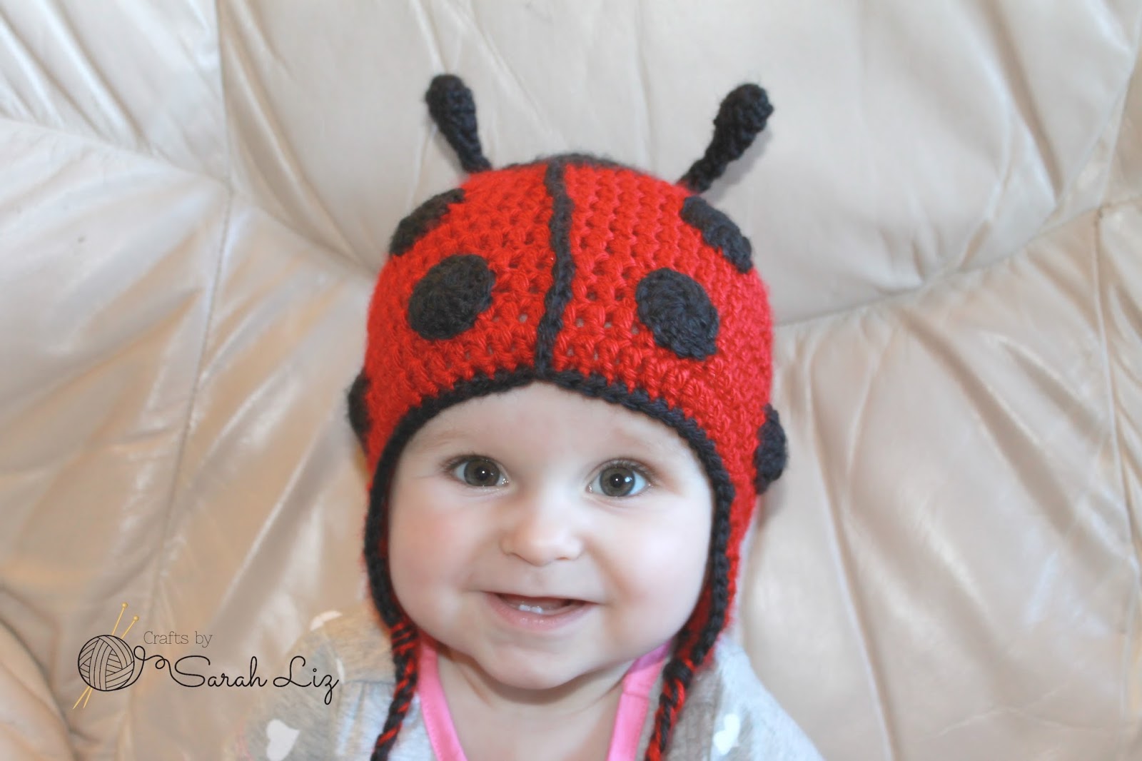Crafts By Sarah Liz: Ladybug Hat - Free Crochet Pattern