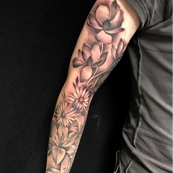 50+ Mens Floral Tattoos Designs (2019) Small & Simple | Tattoo Ideas