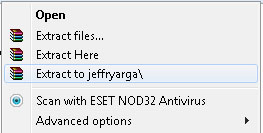winrar tidak bisa extract
