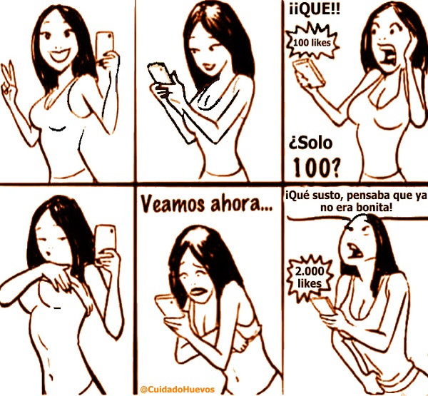 Mujeres selfie Redes Sociales humor humor grafico