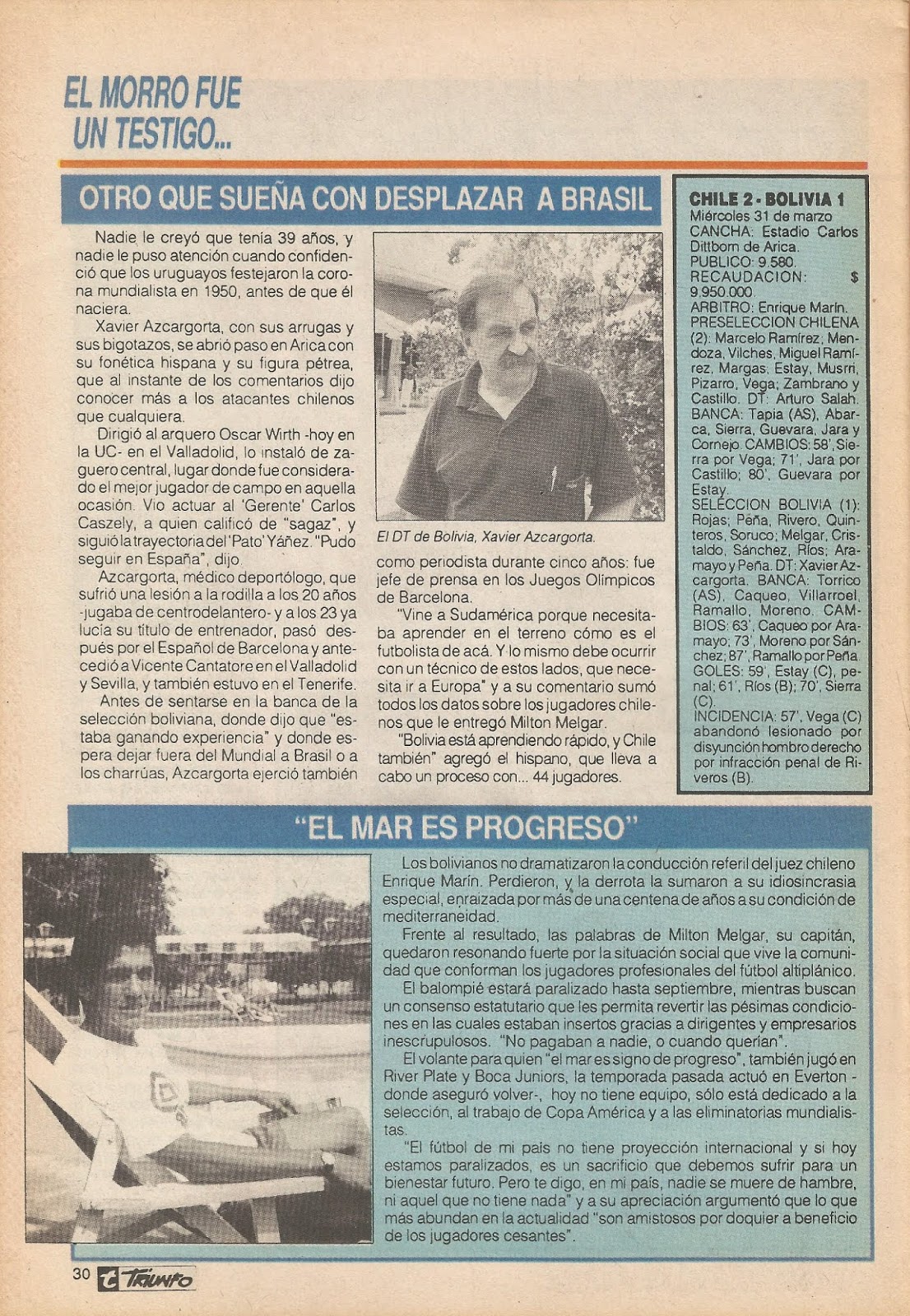 Partidos de la Roja [31/03/1993] ChileBolivia 21